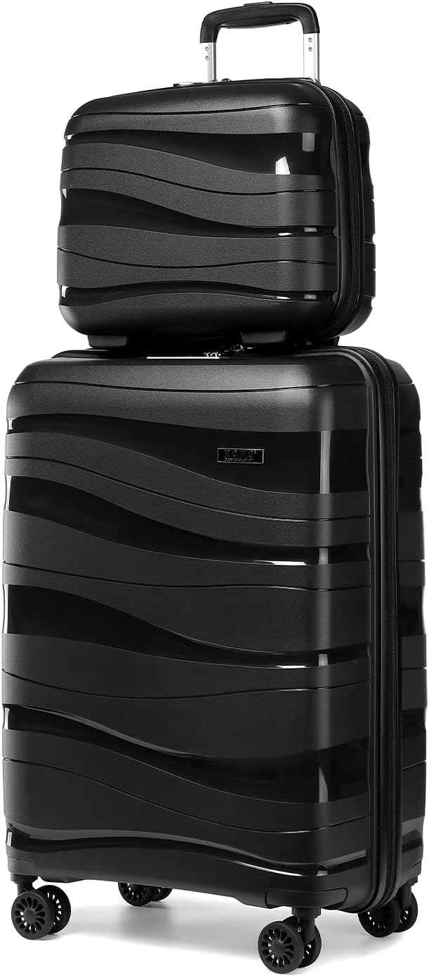 Kono Luggage Sets of 2 Piece Lightweight Polypropylene Hard Shell Suitcase with...