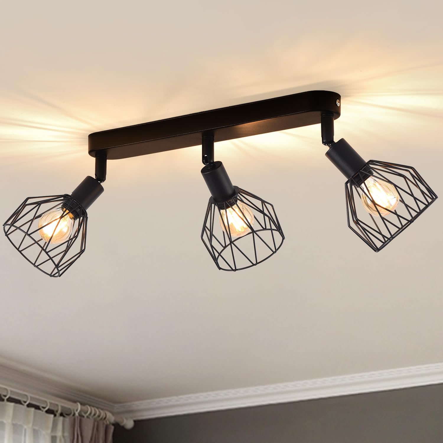 ANWIO Spot Light Fittings Ceilings,Kitchen Lights Ceiling with E14 Base Metal Wi...