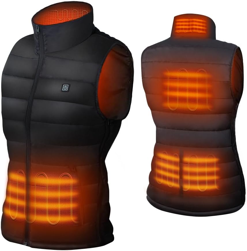 DR.PREPARE Heated Vest, Lightweight Heating Vest, 3 Heat Levels, 6 Heat Zones, A...