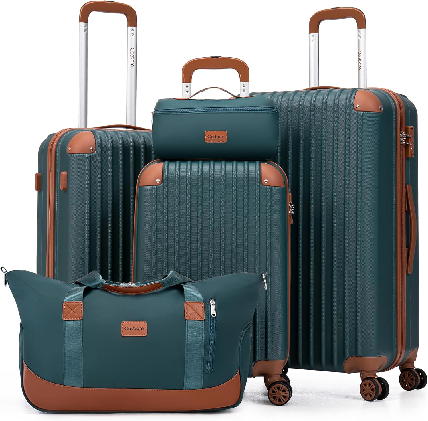 Luggage Sets 5 Piece Suitcases with Wheels, Suitcase Set ABS Hard Case Luggage w...