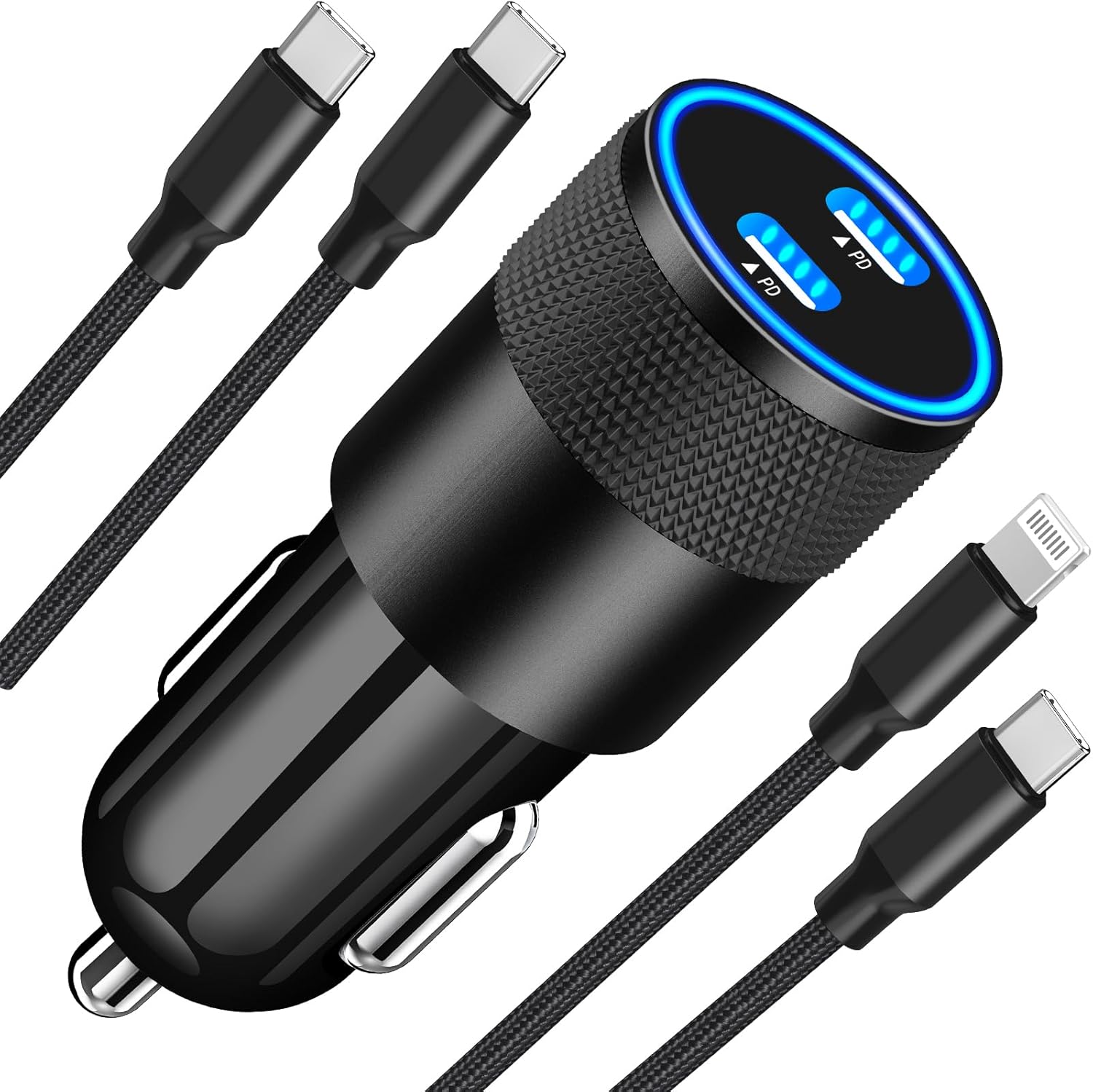 [Apple MFi Certified] iPhone Car Charger Fast Charging, Braveridge 72W Dual PD C...