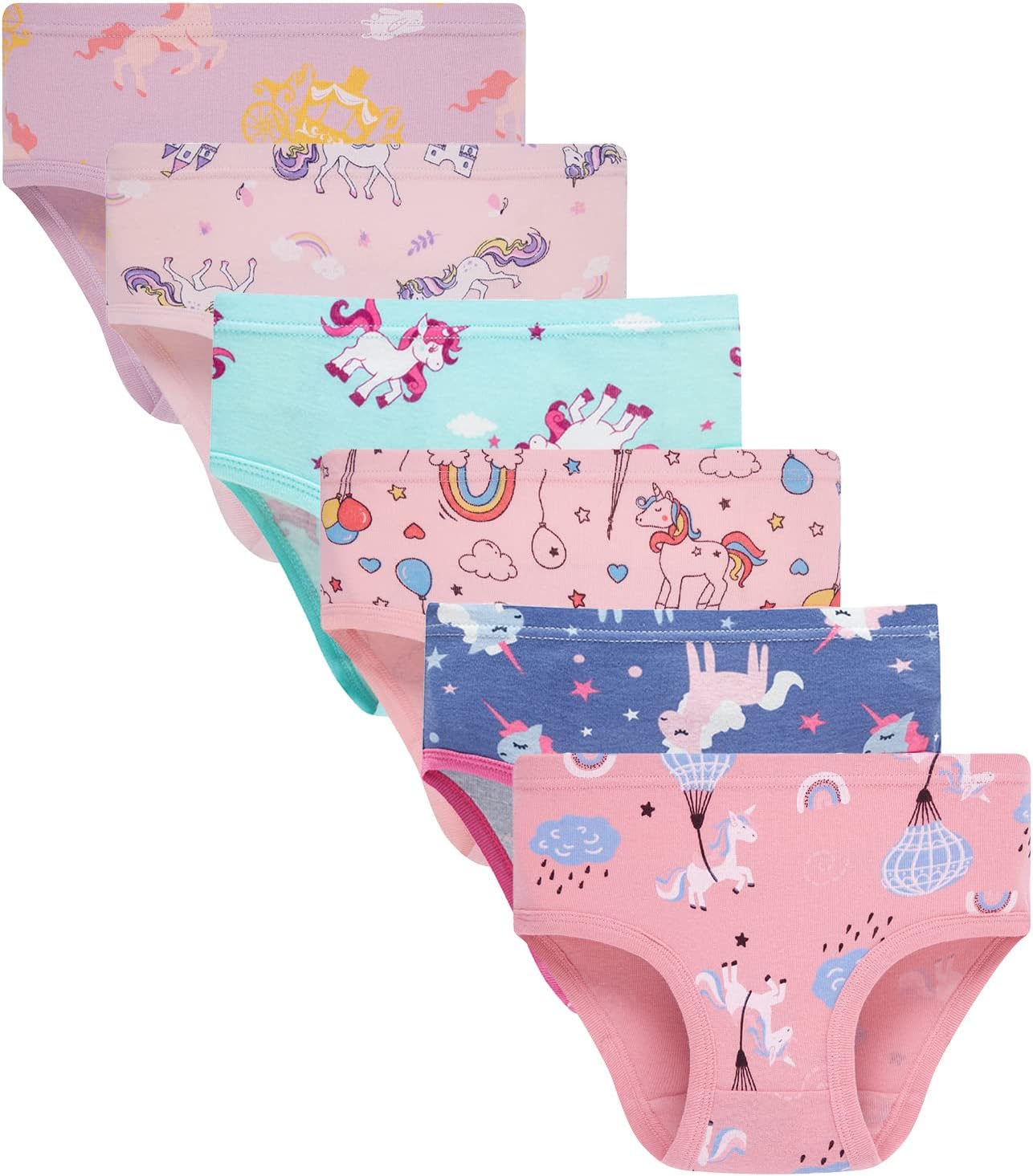 Boboking Soft Cotton Underwear Toddler Girls'Briefs Soft Undies 5 Pink/Owl