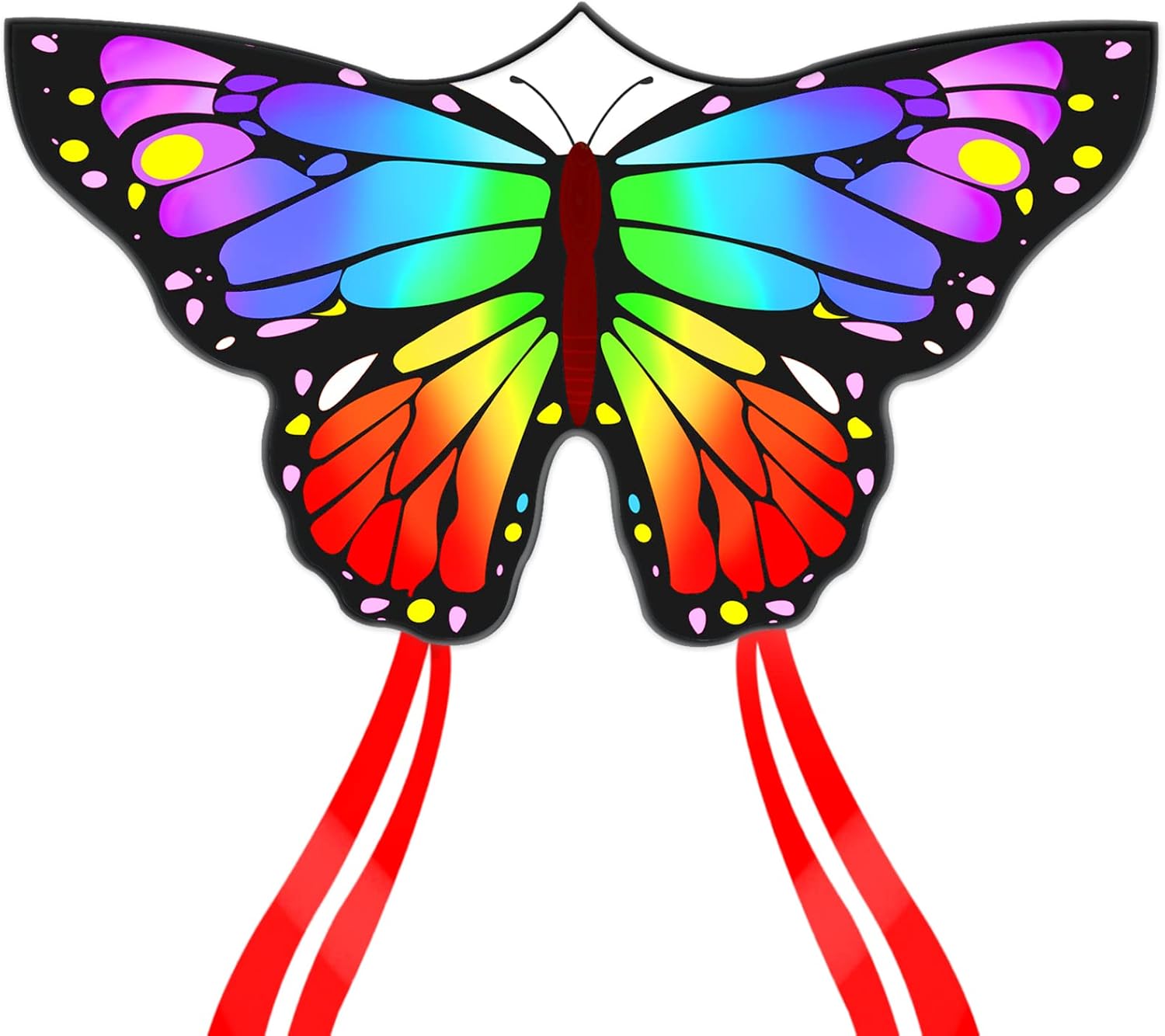 Butterfly Kite for Kids & Adults Easy to Fly, 55" x 28" Large Single Line Kite f...