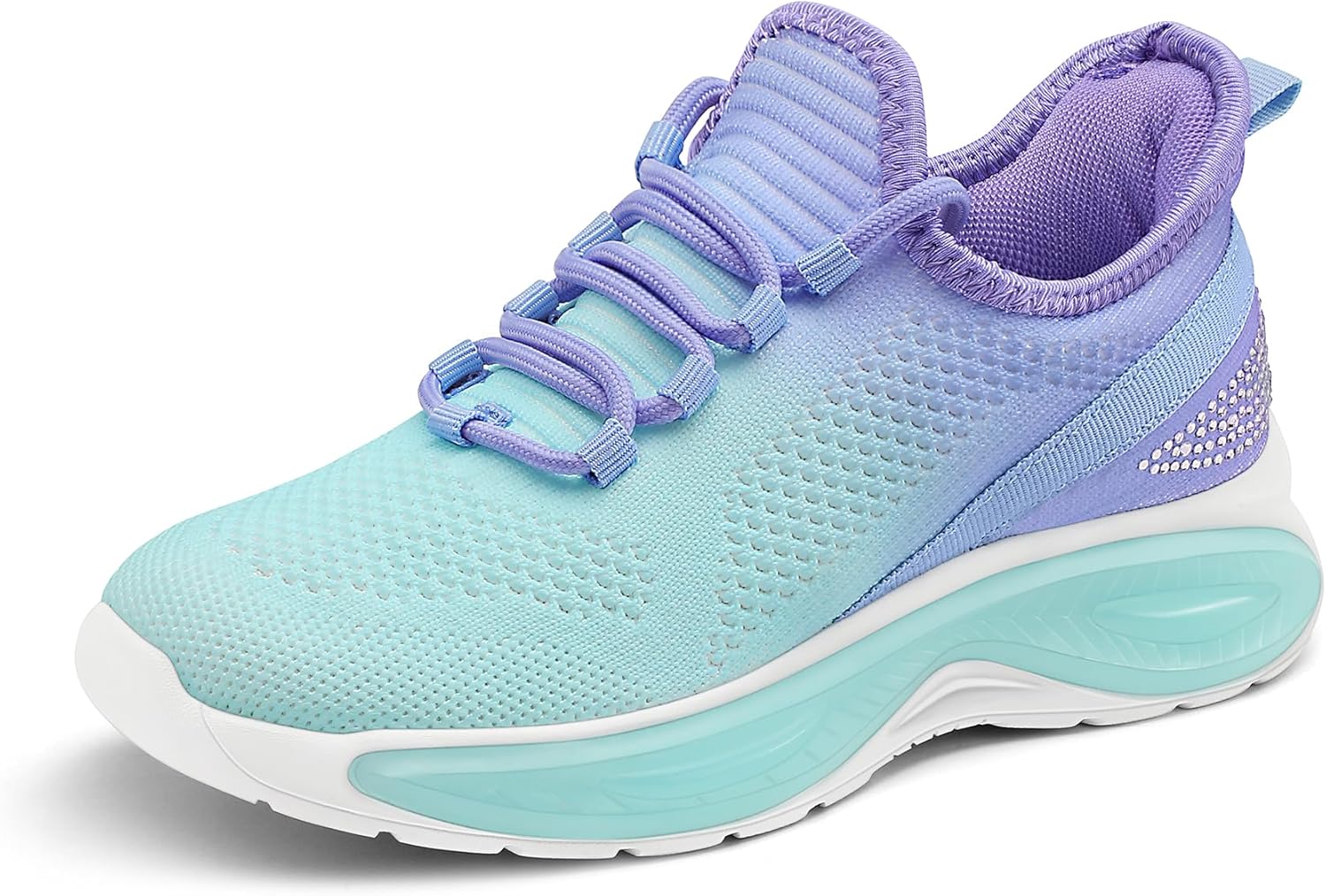 RUNSIDE Girls Lightweight Sneakers Kids Lace-up Tennis Running Shoes, Breathable...