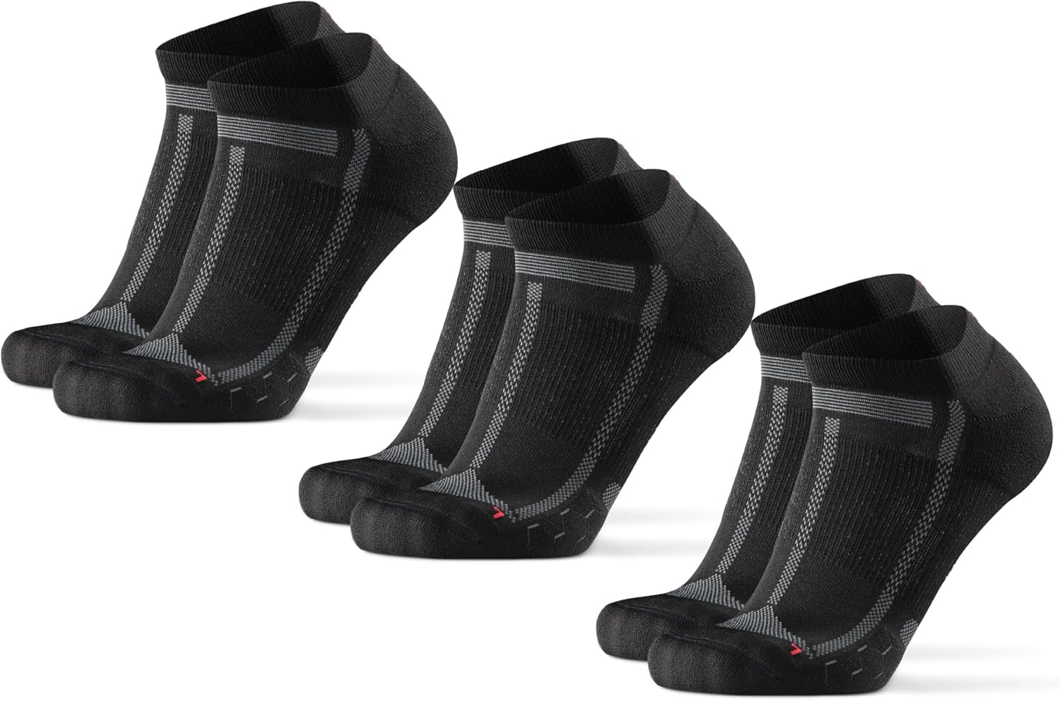 DANISH ENDURANCE Cushioned Ankle Running Socks for Long Distances, Anti-Blister,...