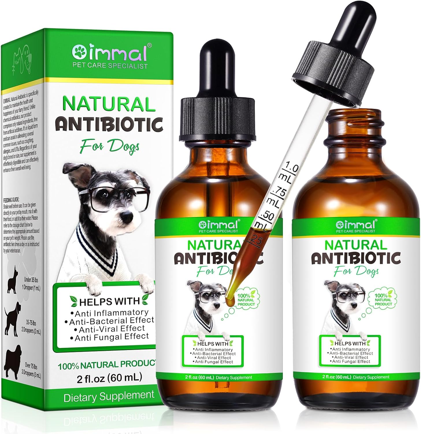 Dog Antibiotics, Antibiotics for Dogs, Natural Dog Antibiotics Drops Supports Do...