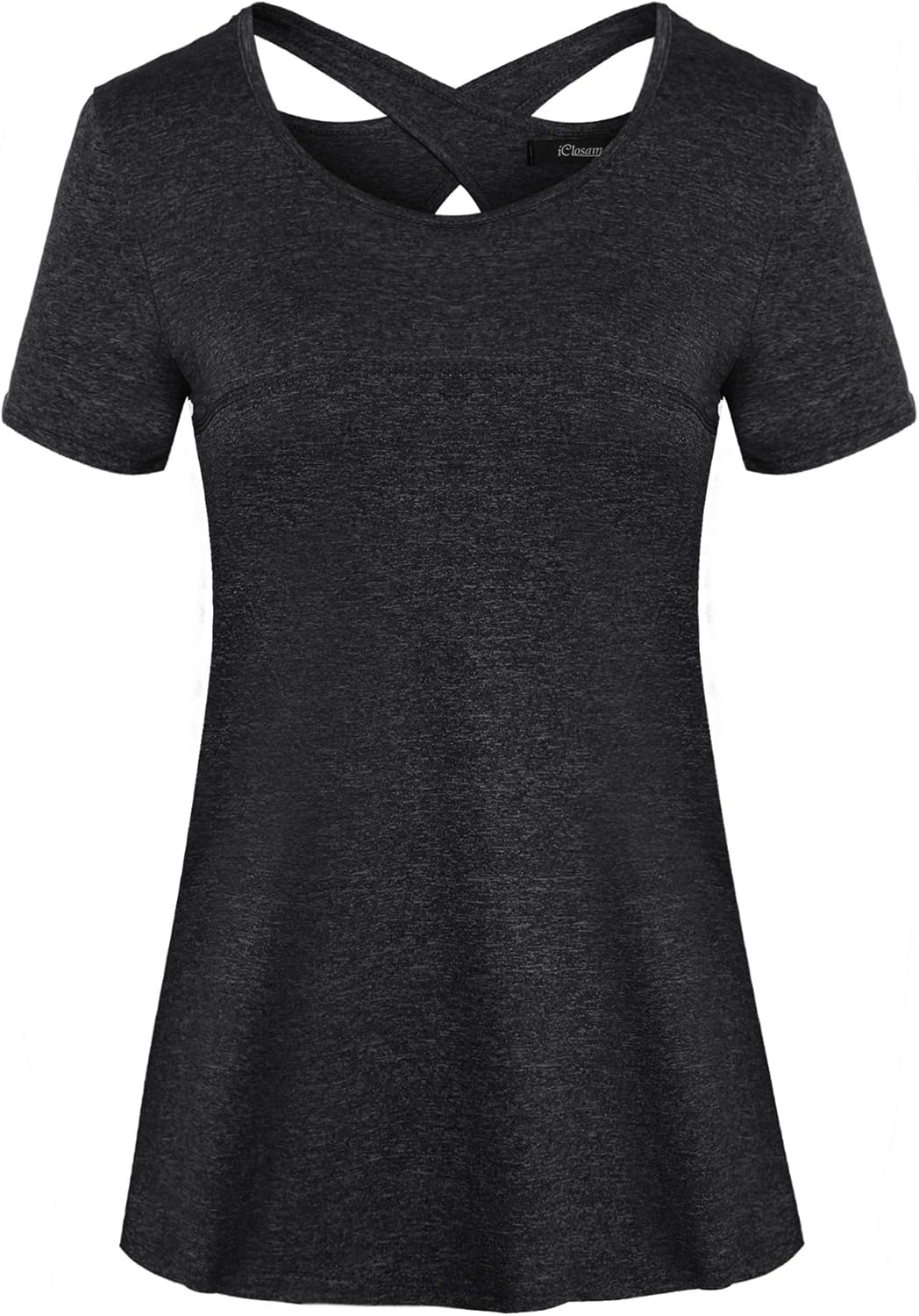 iClosam Women's Tunic T-Shirt Gym Top for Running Athletic Clothes Casual Wear Y...