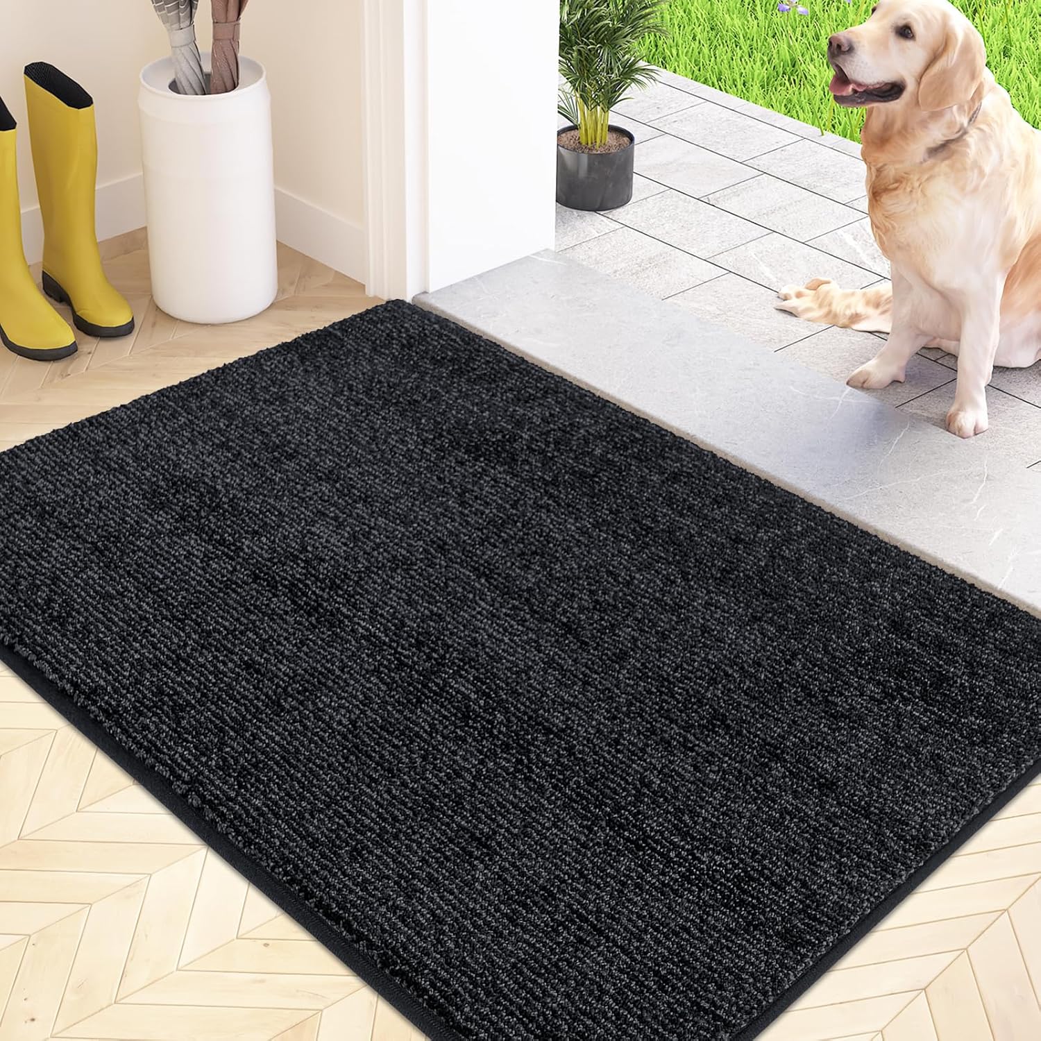 FCSDETAIL Dirt Trapper Indoor Door Mat 60 x 90 cm, Machine Washable Entrance Rug...