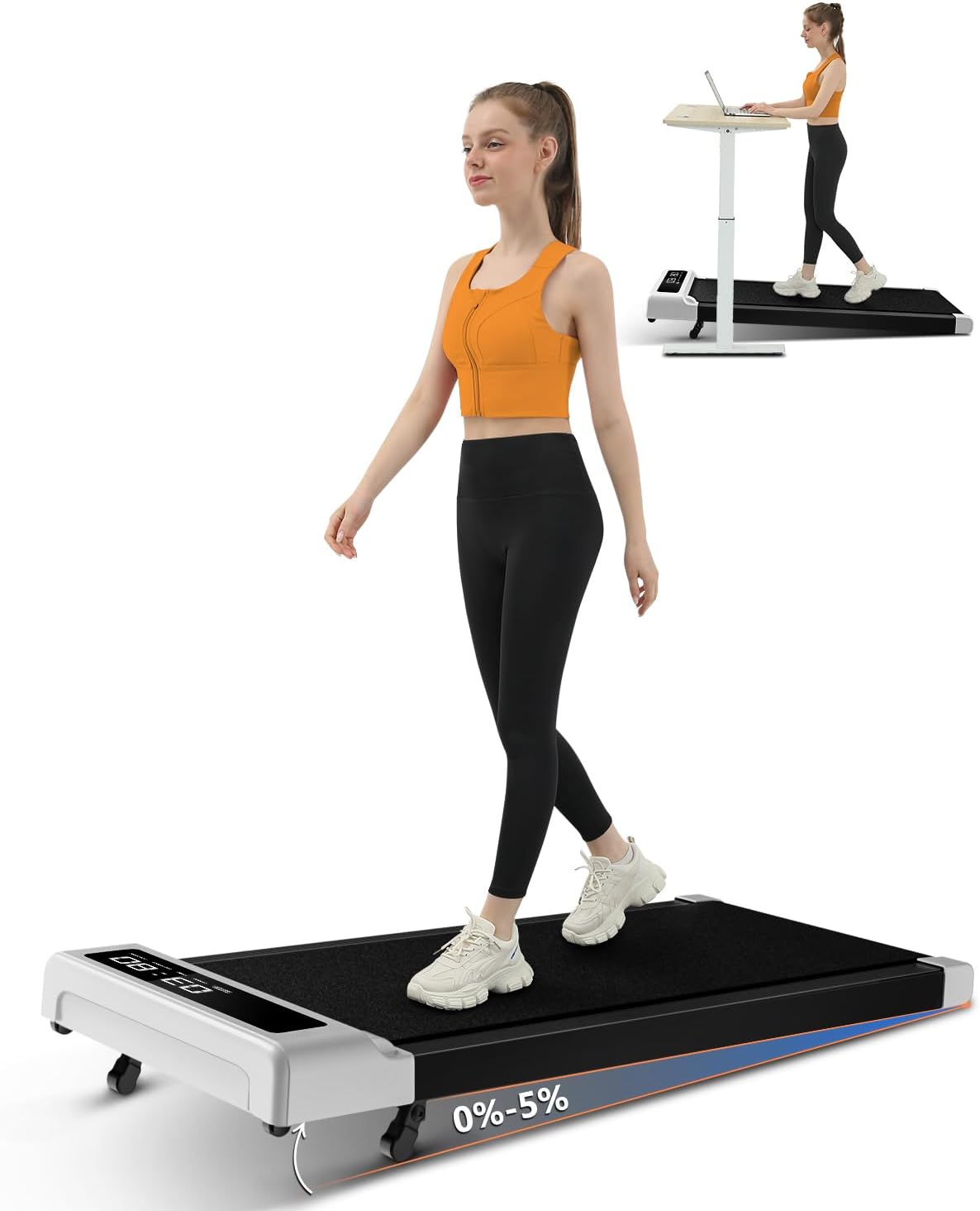 Walking Pad Treadmill, Walking pad with Incline,Walking pad for Walking and Jogg...