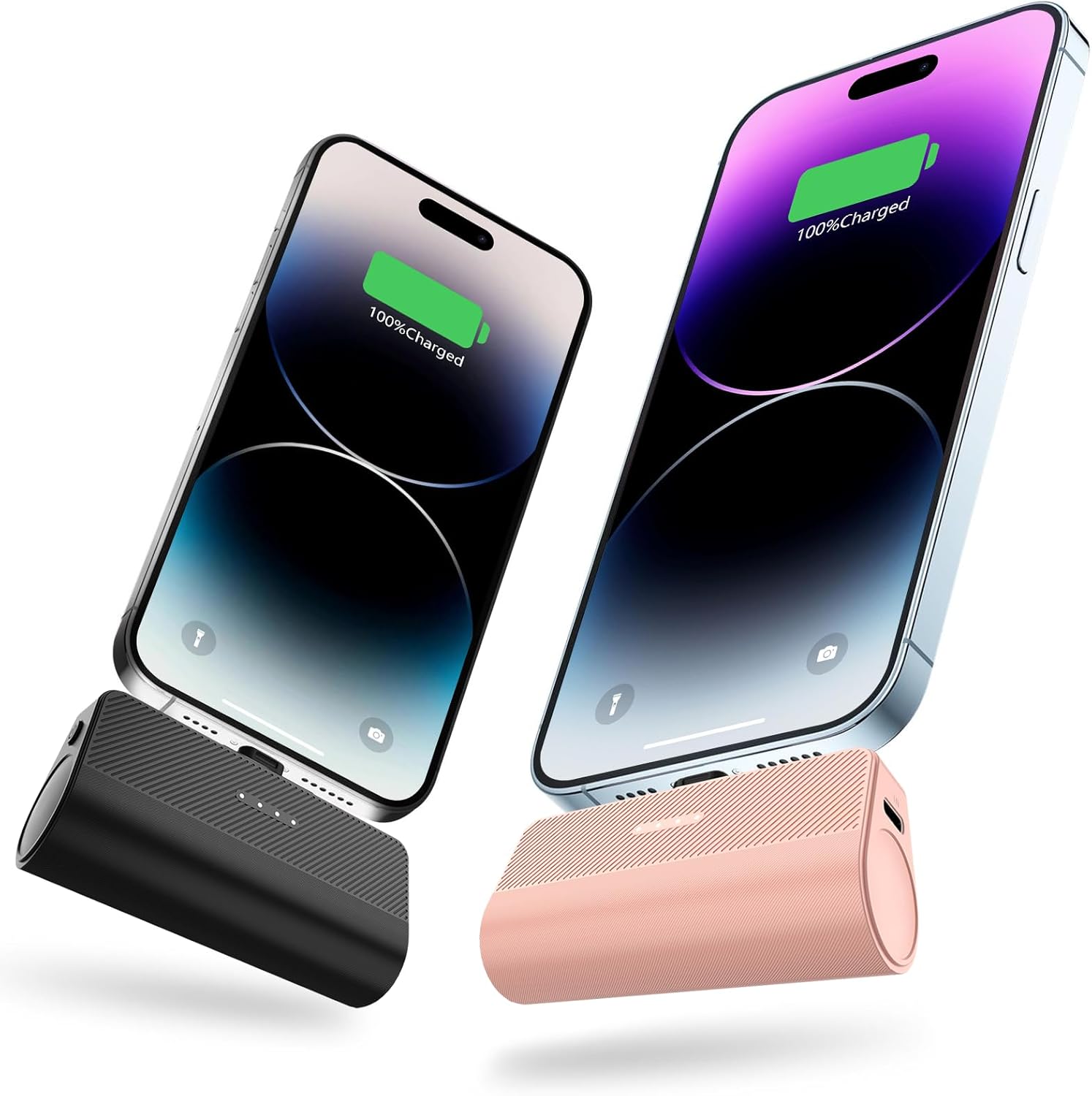 Mini Portable Charger for iPhone,2 Packs 5000mAh Small Battery Ultra-Compact Pow...