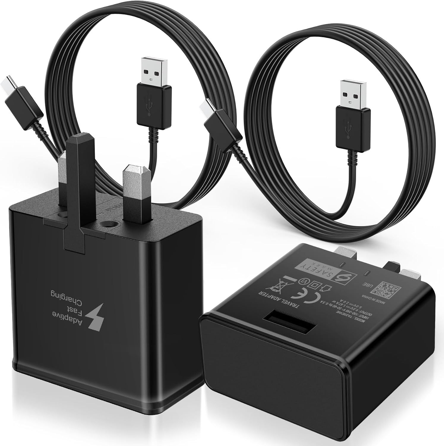 15W USB Fast Adapter Charger Plug for Samsung, [2-Pack] USB Phone Charger with T...