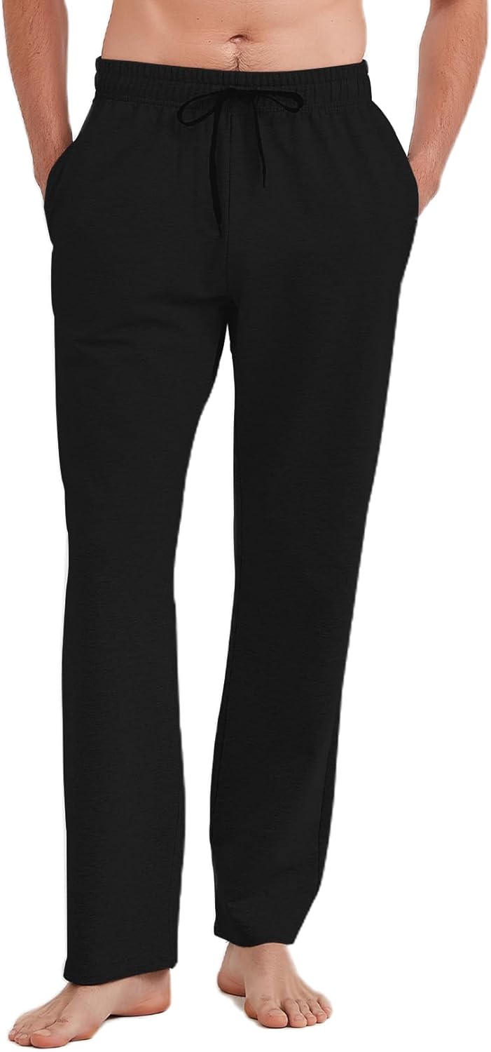 Idtswch 30/32/34/36/38/40 Long Inseam Mens Tall Sweatpants Open Bottom Joggers A...
