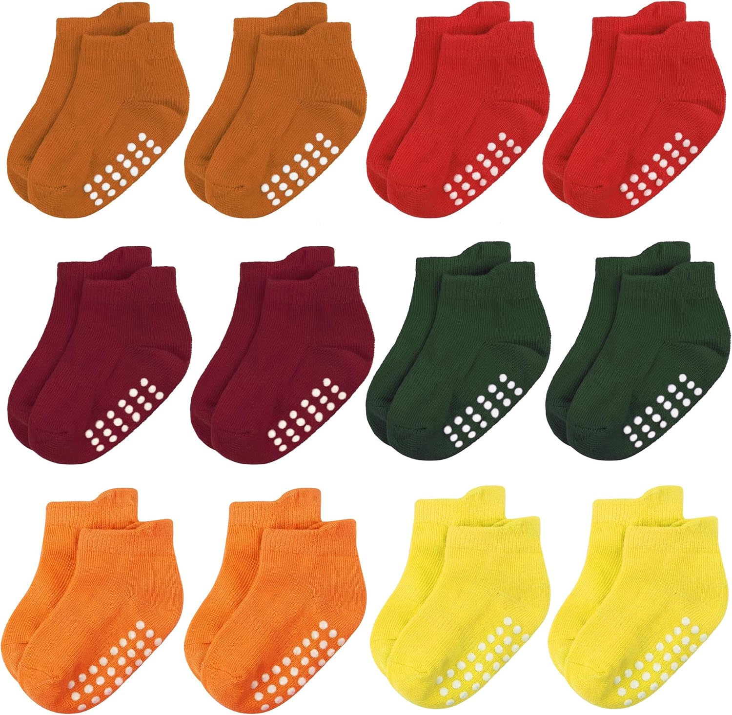 Baby Socks and Toddler Socks,Soft Cotton Non-Slip Ankle Socks for New Born,Boys...