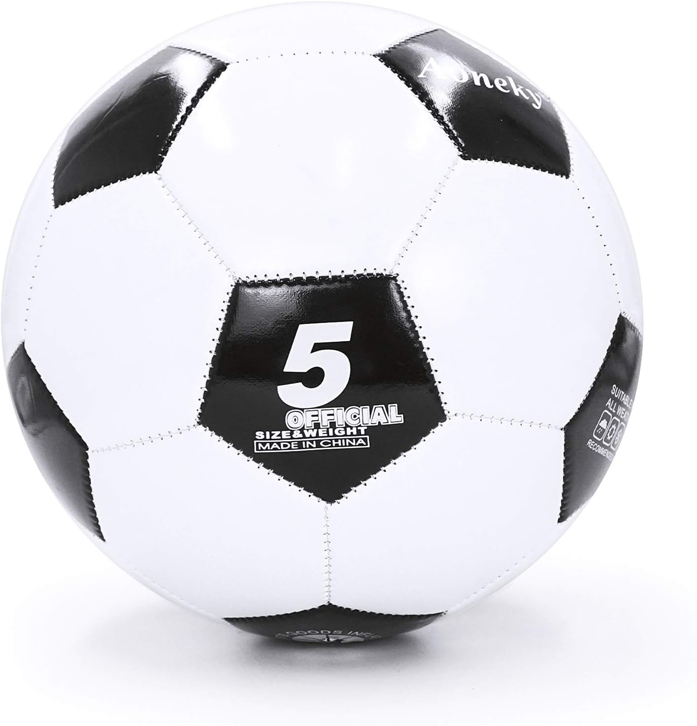 Aoneky Size 5 Traditional Soccer Ball - Ball Ships Deflated - Pump not Included