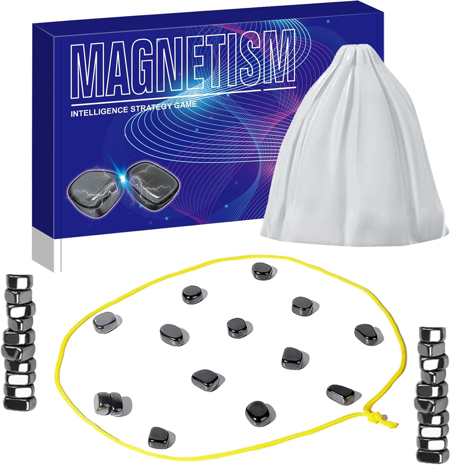 Magnetic Chess Game with Stones,Magnetic Chess,Magnet Game with String,Magnet Ch...