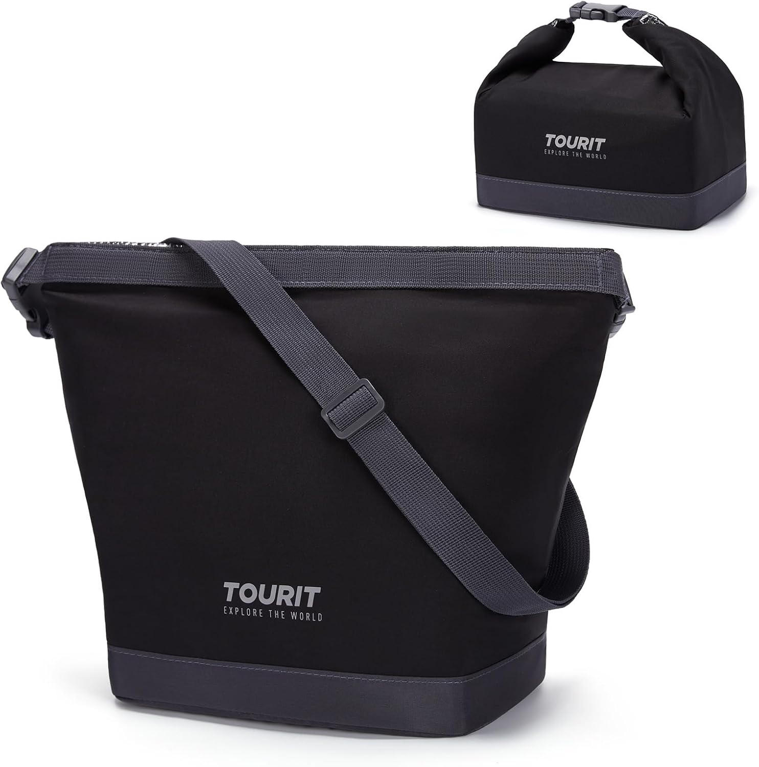 TOURIT Lunch Bag with Buckle Durable Wide-Open Foldable Lunch Tote Insulated Lun...