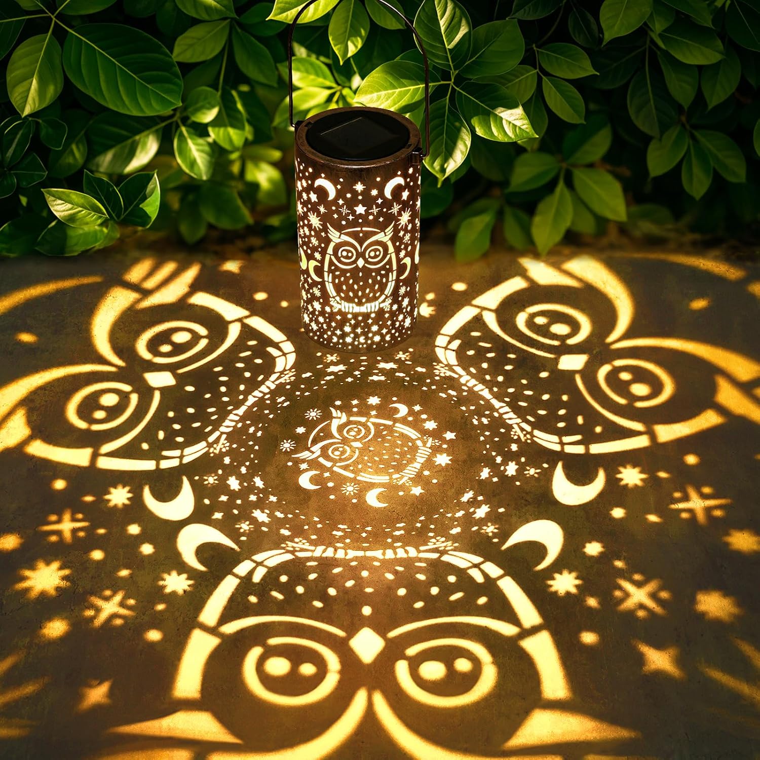 Fabuday Owl Outdoor Solar Lantern Waterproof - Hanging Solar Power Lights Led fo...