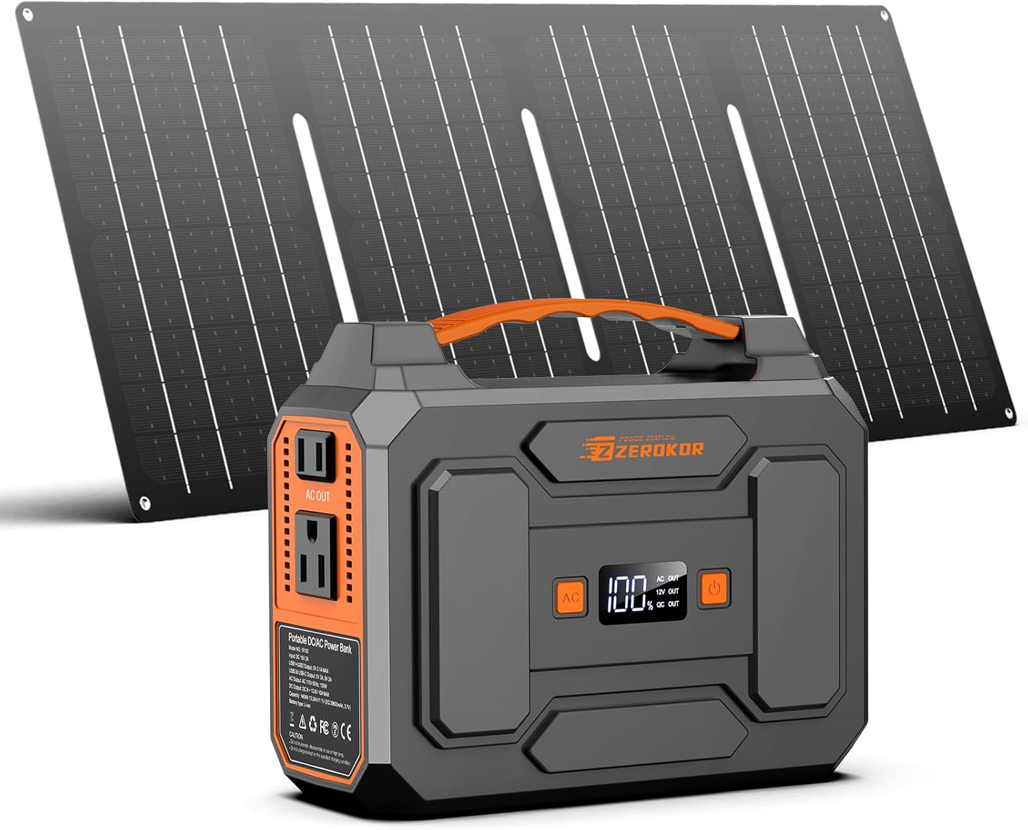 Portable Solar Generator with Panel, 100W Portable Power Station with 40W Solar...