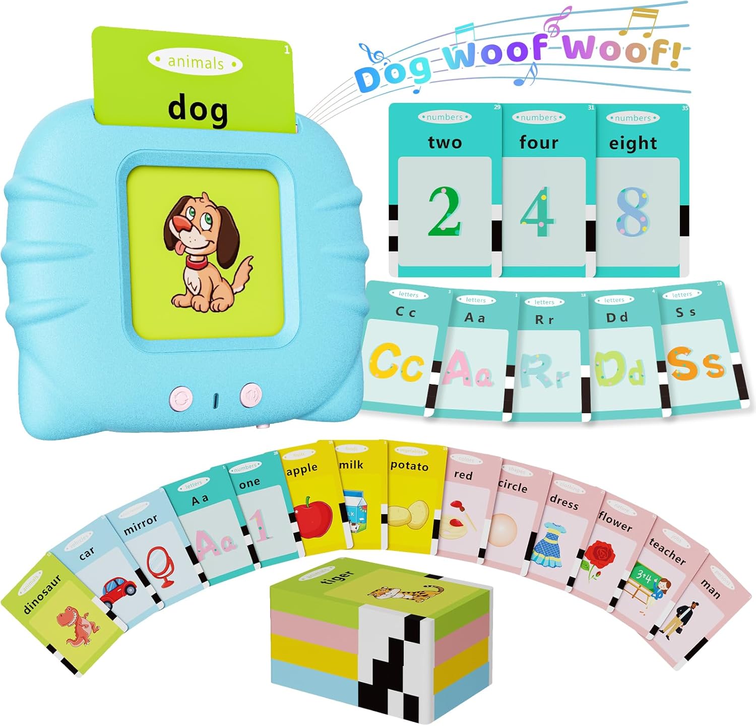 Toddler Toys Talking Flash Cards for 1 2 3 4 5 6 Y...