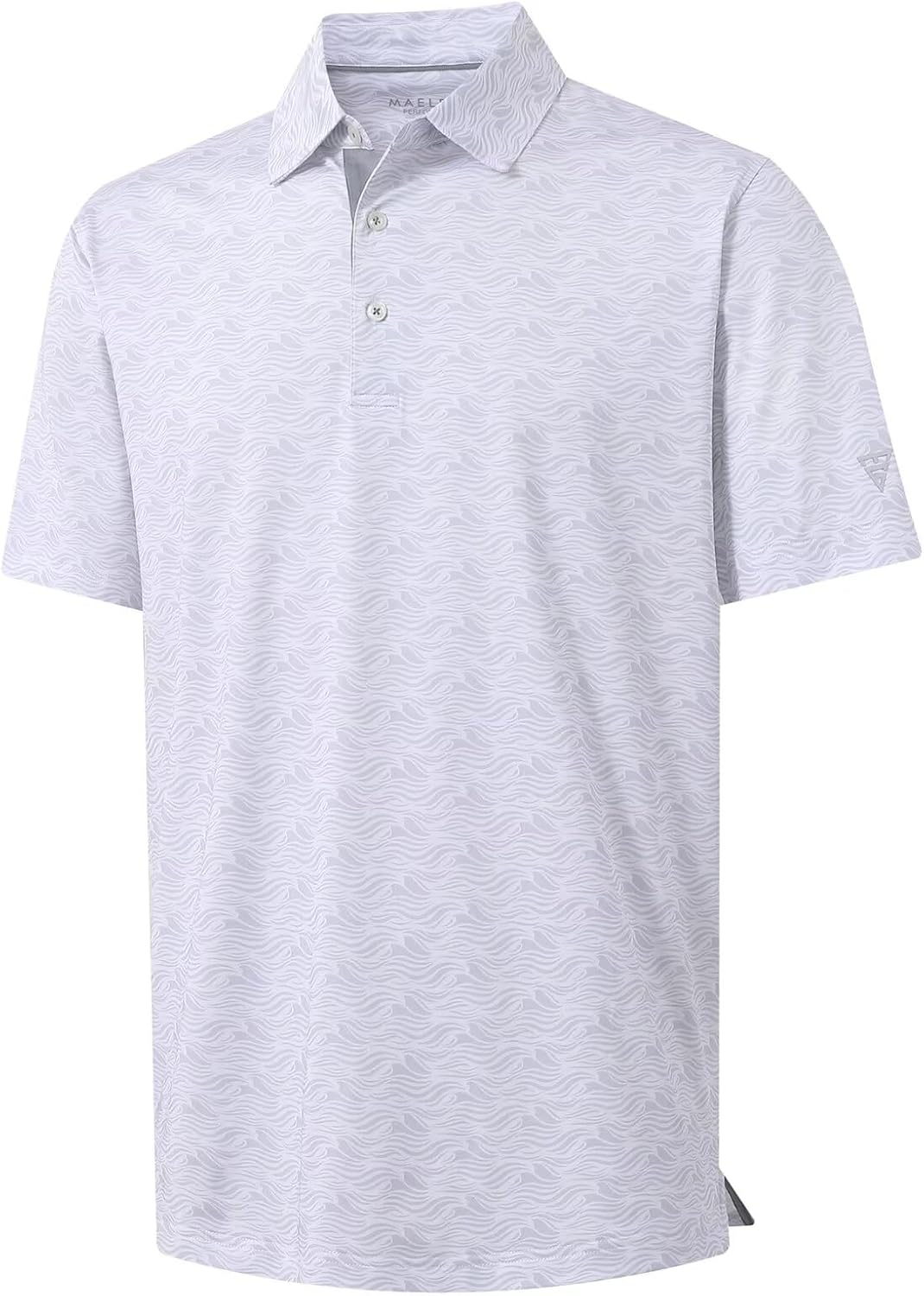 M MAELREG Mens Golf Shirt Short Sleeve Dry Fit Print Moisture Wicking Performanc...