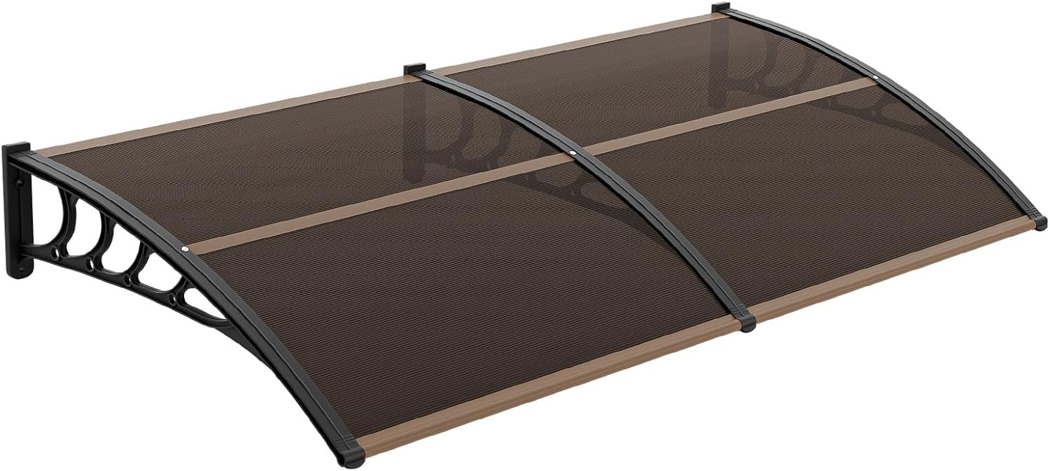 VINGLI Window Awning Door Canopy Exterior, 40" x 80" Awnings for Doors Polycarbo...