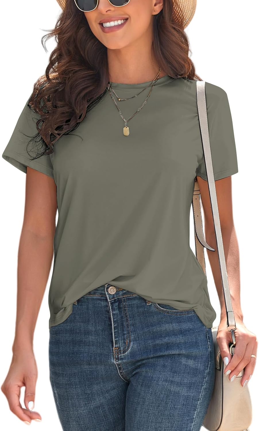 KevaMolly Basic T Shirts for Women UPF 50+ Short Sleeve Casual Summer Tops Trend...