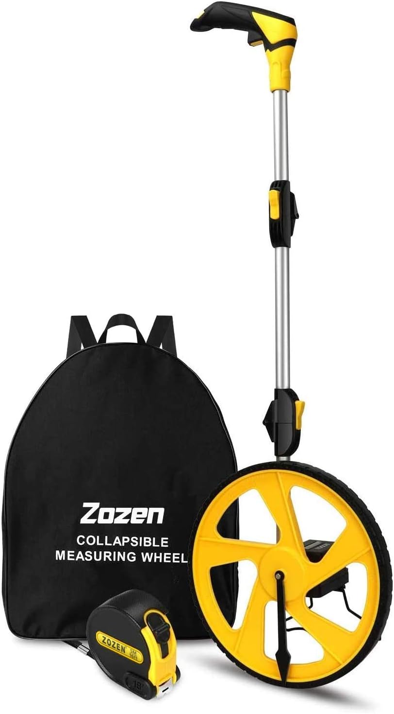 Zozen Measuring Wheel in Feet and Inches, Mechanical | Double Collapsible | One...