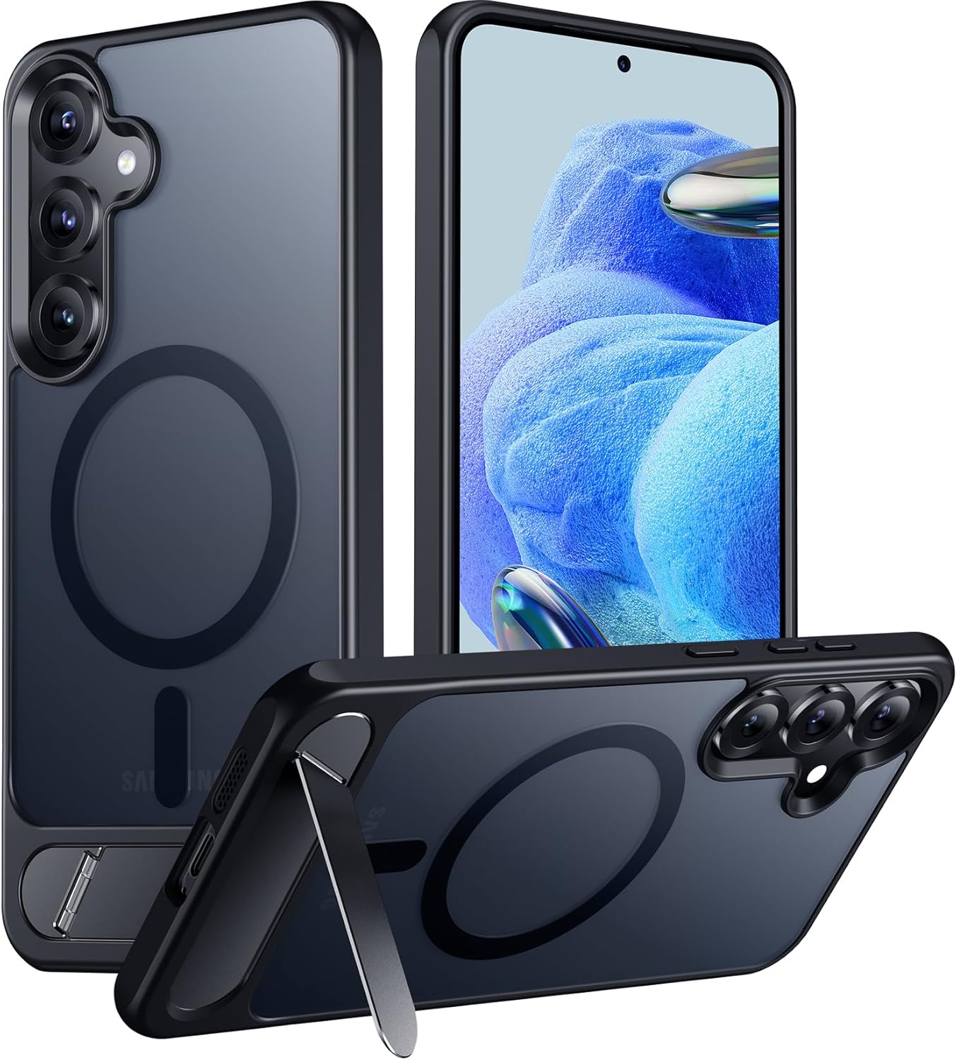 Temdan Magnetic for Samsung Galaxy S25 Plus Case, [Innovate Stand][Military Grad...