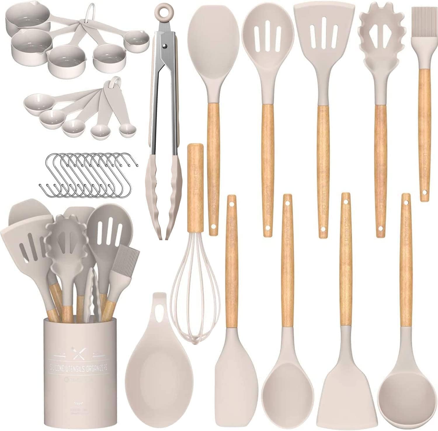 Umite Chef Kitchen Cooking Utensils Set, 33 pcs Non-Stick Silicone Cooking Kitch...