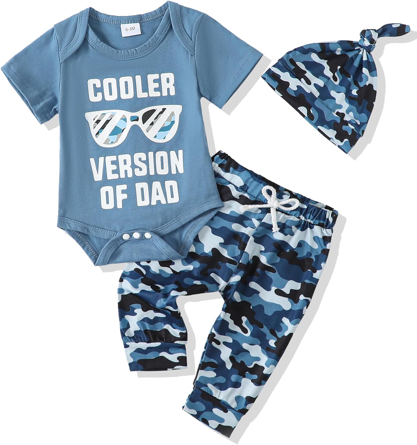 NZRVAWS Newborn Baby Boy Clothes Outfits Letter Prined Romper Pants Set Infant B...