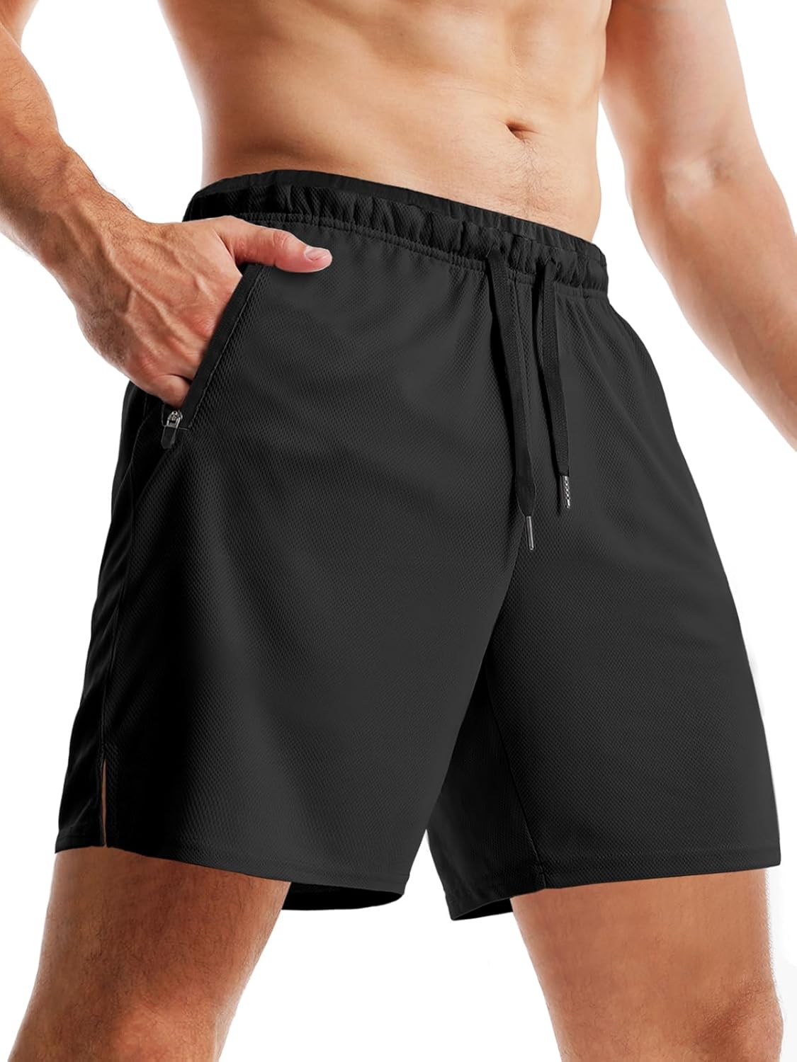 Aolesy Mens Workout Shorts 5"/7"/10" with Zip Pockets Quick Dry Lightweight Gym...