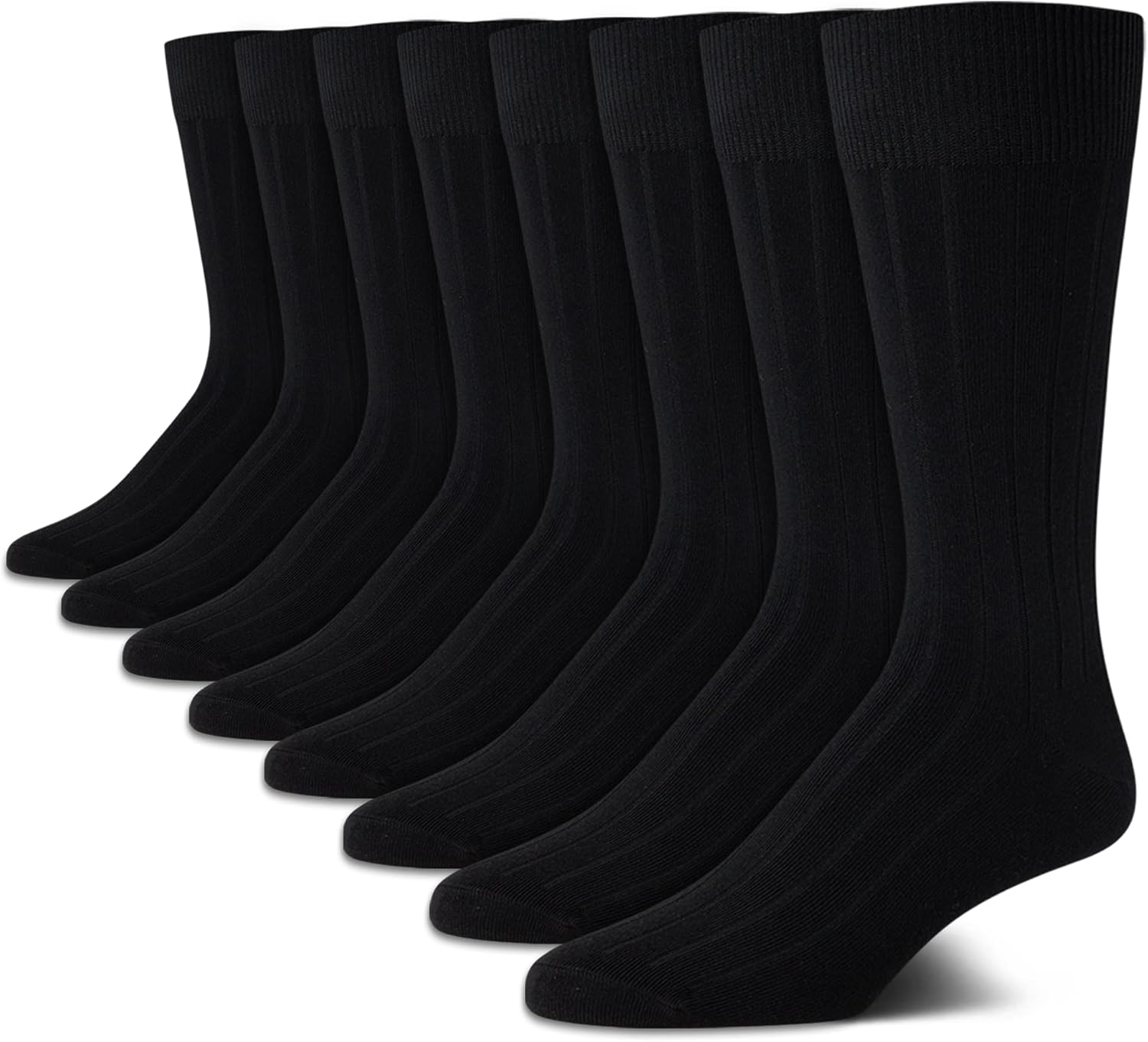 Calvin Klein Men's Crew Socks - 8 Pack Cotton Blend Performance Patterned Dress...