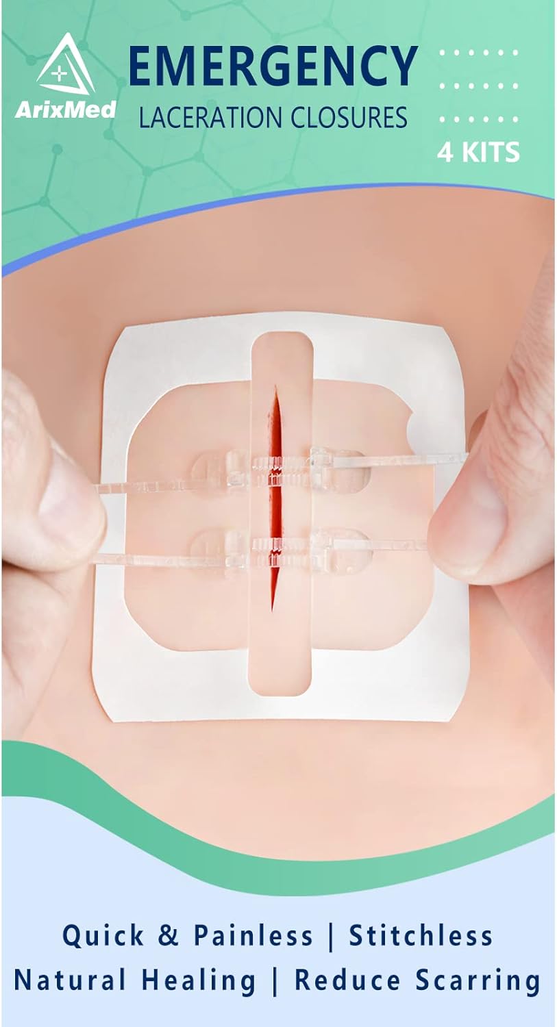 Zip Sutures Butterfly Bandaids, 4 Sets Emergency Wound Closures Device - Surgica...
