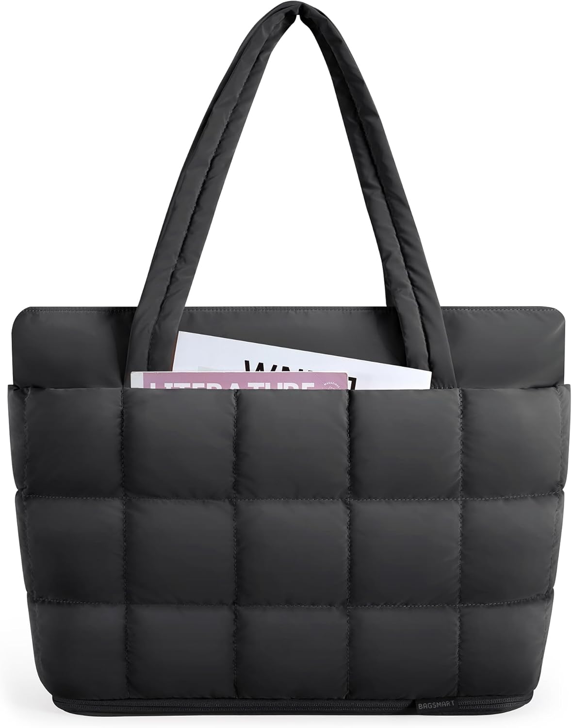 BAGSMART Expandable Tote Bag for Women, Zippered Puffer Design with Water-Resist...