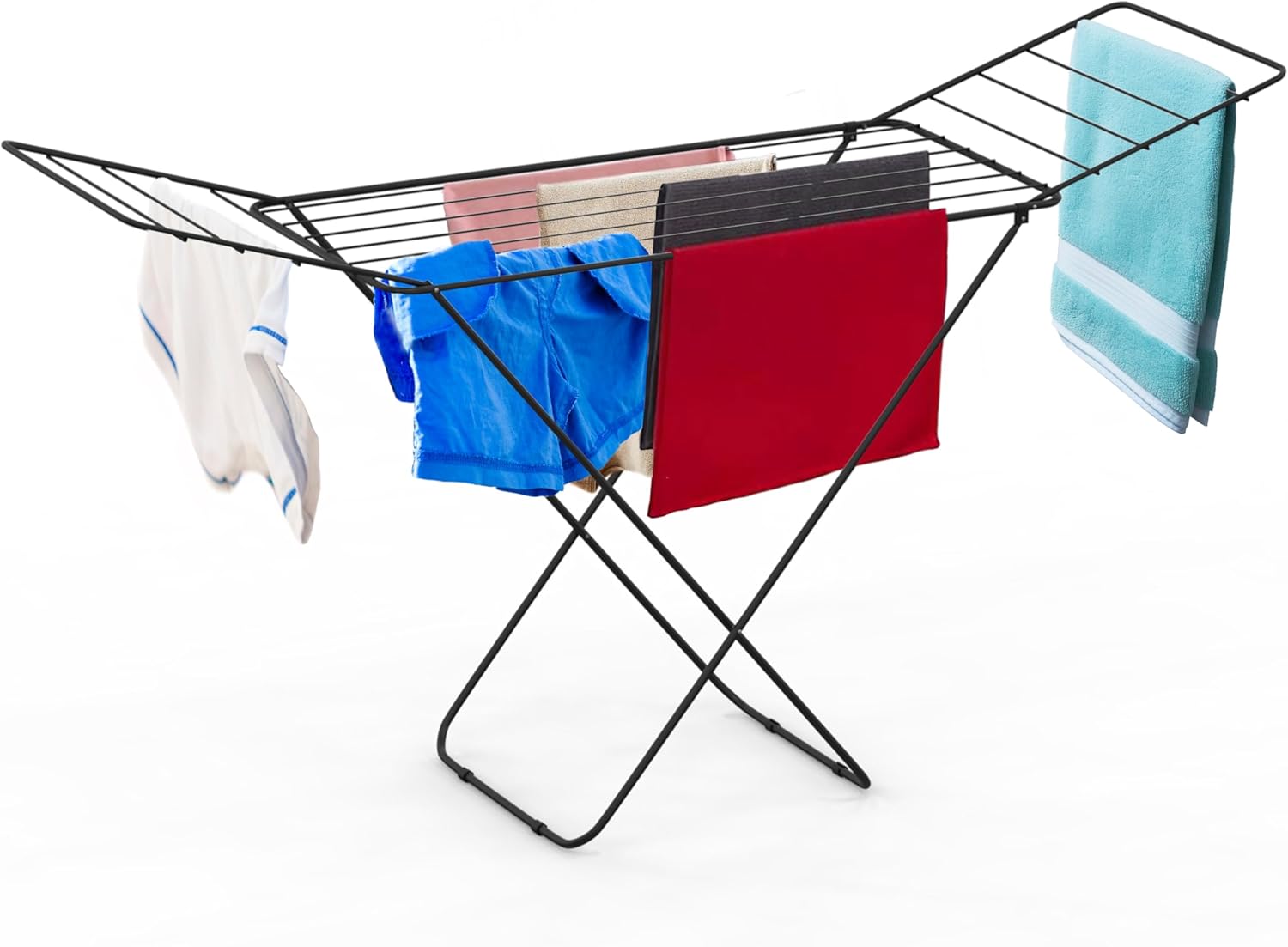 Clothes Airer Drying Rack Winged Drying 18M Length Drying Line Indoor Outdoor La...