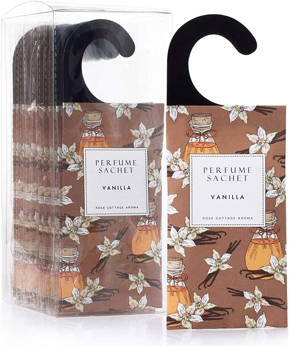 Large 12 Packs Vanilla Hanging Closet Deodorizer Air Freshener Long Lasting Scen...