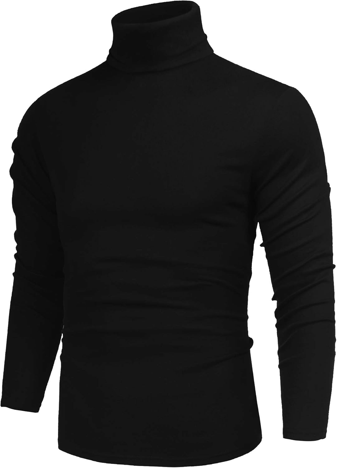 Poriff Men's Casual Slim Fit Basic Tops Knitted Lightweight Turtleneck Pullover...