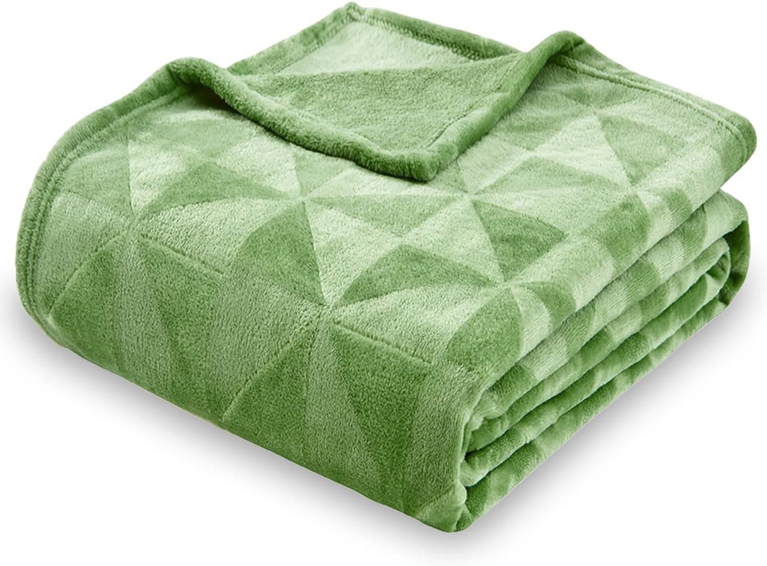 SOCHOW Triangle Textured Flannel Fleece Throw Blanket, Super Soft Lightweight Co...