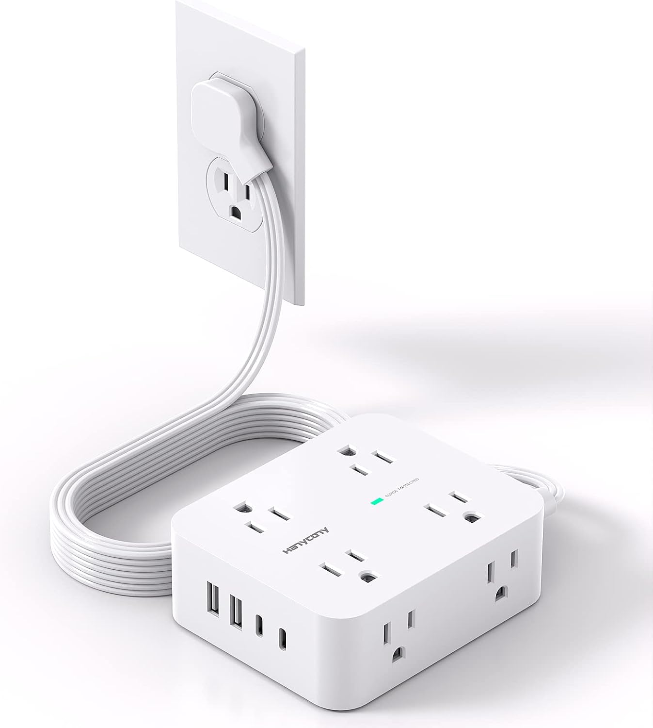 Surge Protector Power Strip, Extension Cord with M...