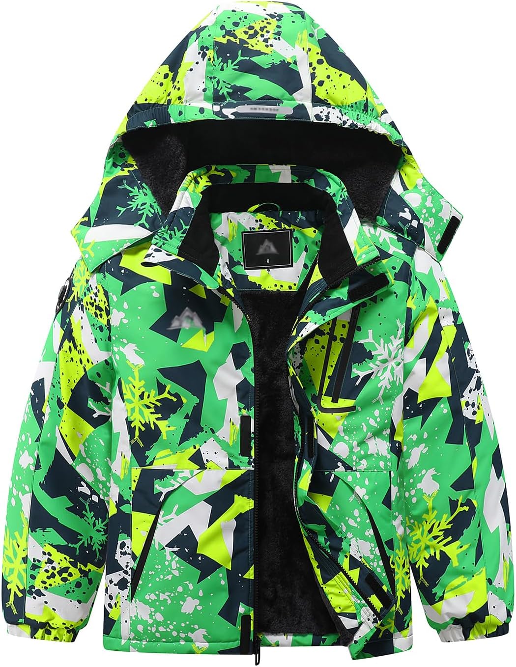 Kid's Ski Jacket Waterproof Winter Coat Boy's and Girl's Fleece Snowboarding Jac...