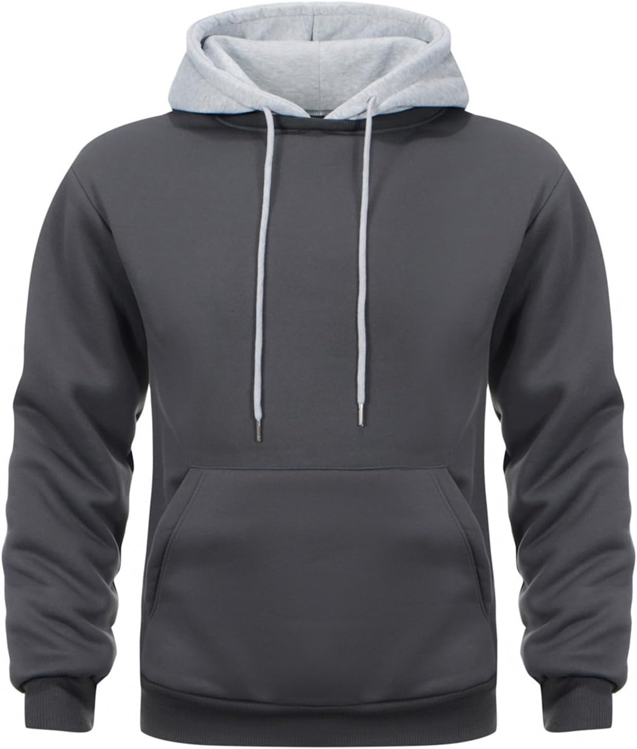 comefohome Hoodies for Men UK Pullover Color Block Fleece Sweatshirts Long Sleev...