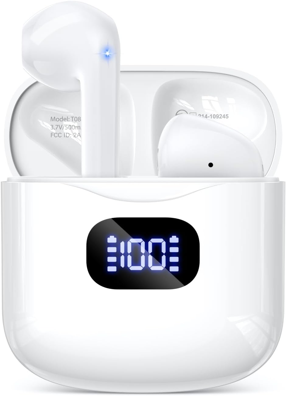 Wireless Earbuds Bluetooth 5.3 Headphones, 40Hrs Playback Stereo Ear Buds with L...