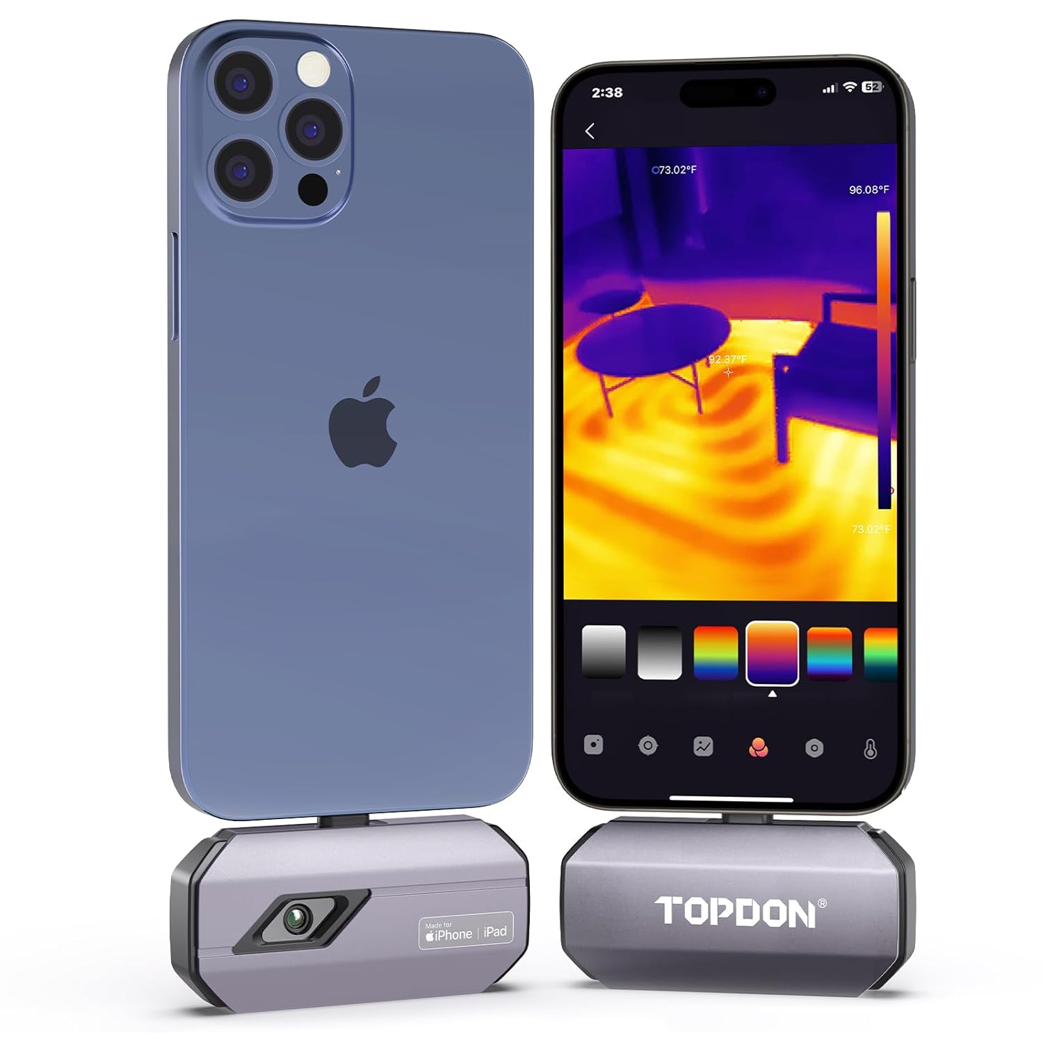 TOPDON TC002C Thermal Camera, 512 x 384 Super Resolution, 256 x 192 IR Resolutio...