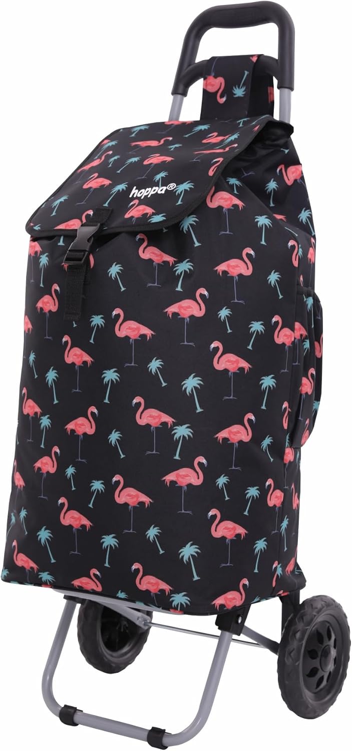 Hoppa 57Ltr Lightweight Shopping Trolley 2024 model, Hard Wearing & Foldaway Pus...