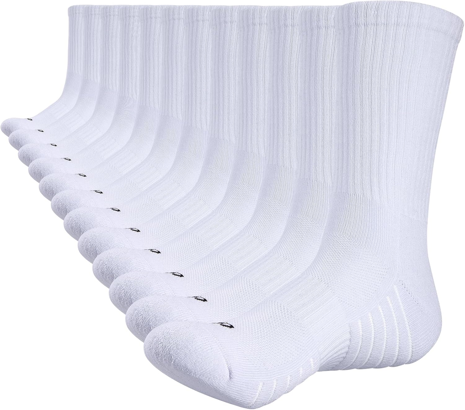 Lapulas Mens Socks 6 Pairs Thermal Sports Cotton Breathable Thick Cushioned Crew...
