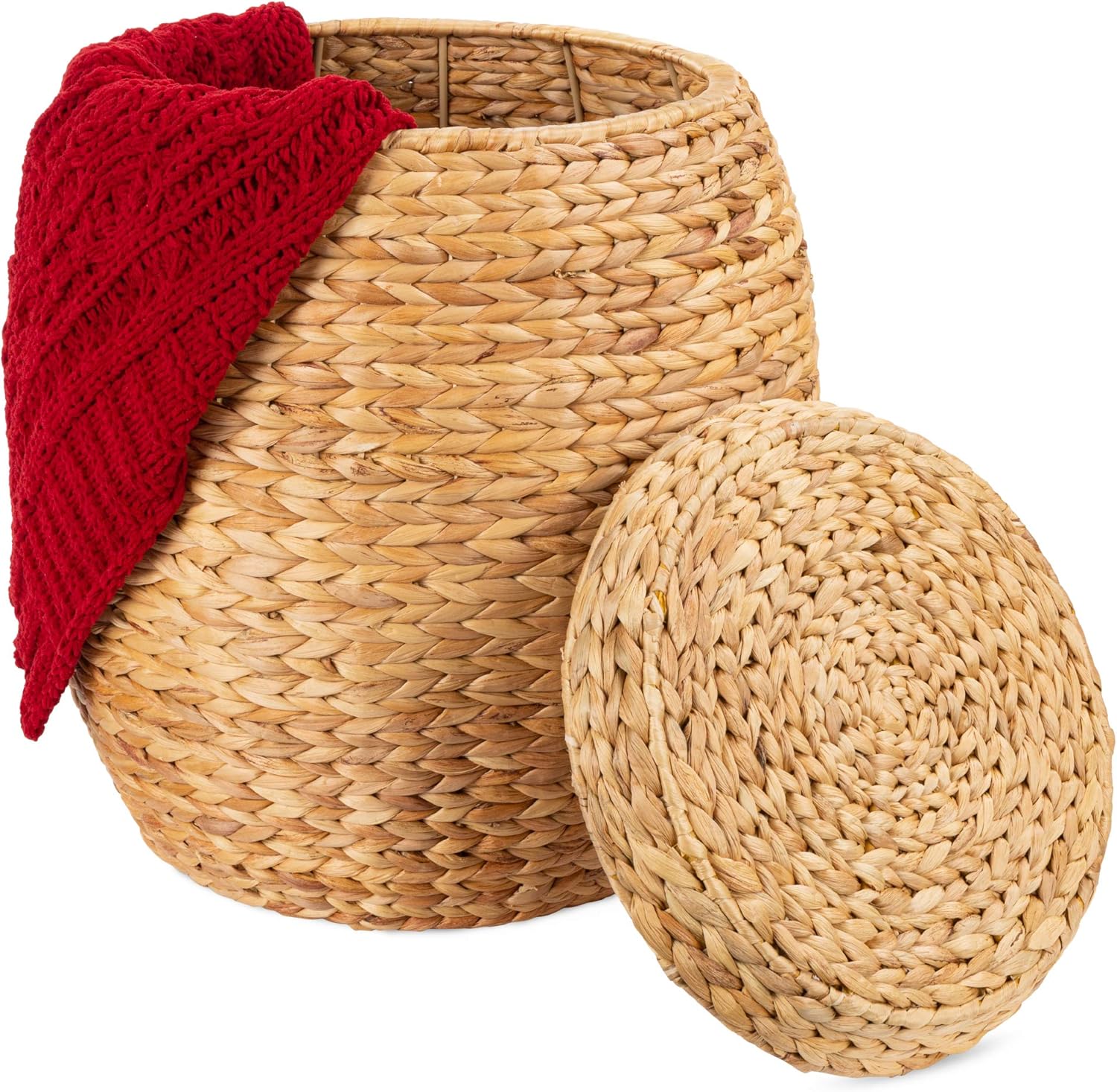 Best Choice Products Vintage Multipurpose Hyacinth Storage Basket, Plant Décor,...