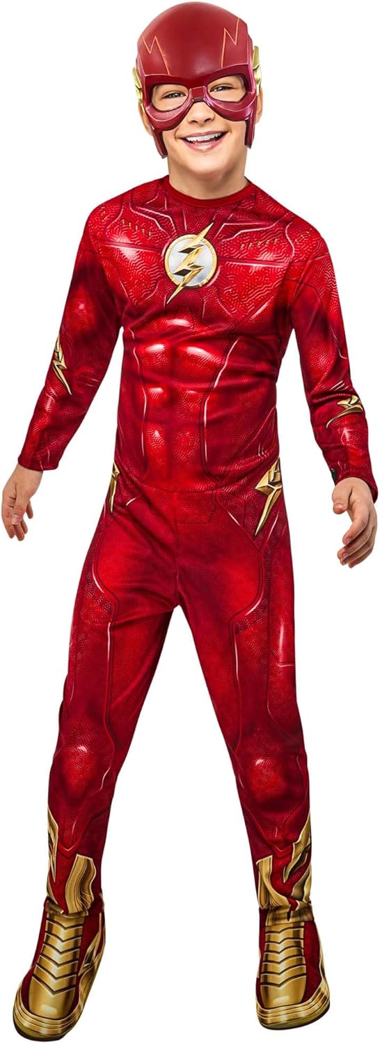 Rubie's Boys DC Comics Flash The Movie Costume Jumpsuit and Mask, Kids Fancy Dre...