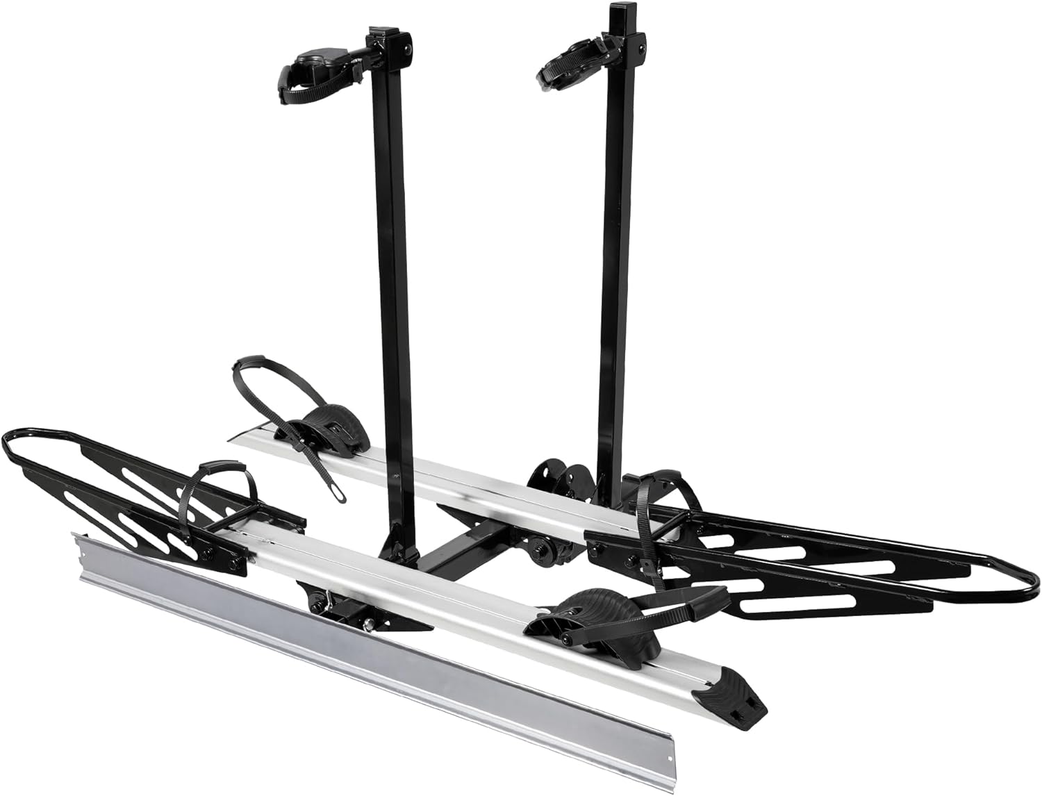 Young Hitch Mount Bike Rack with Ramp, 200 lbs. Capacity for 2 E-Bikes, Fat Tire...