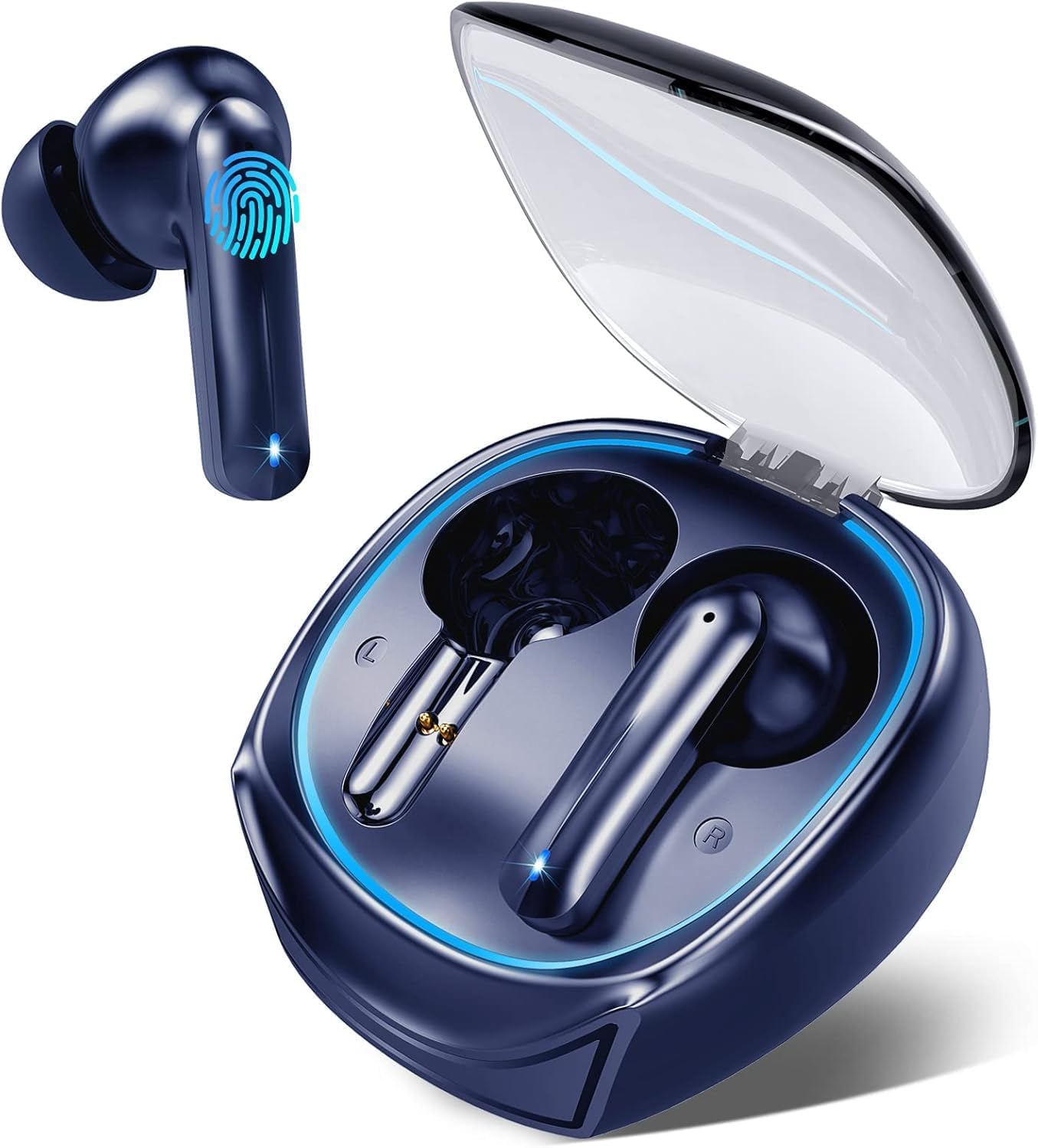 Wireless Earbuds, Bluetooth 5.3 Headphones In Ear with 4 ENC Noise Cancelling Mi...