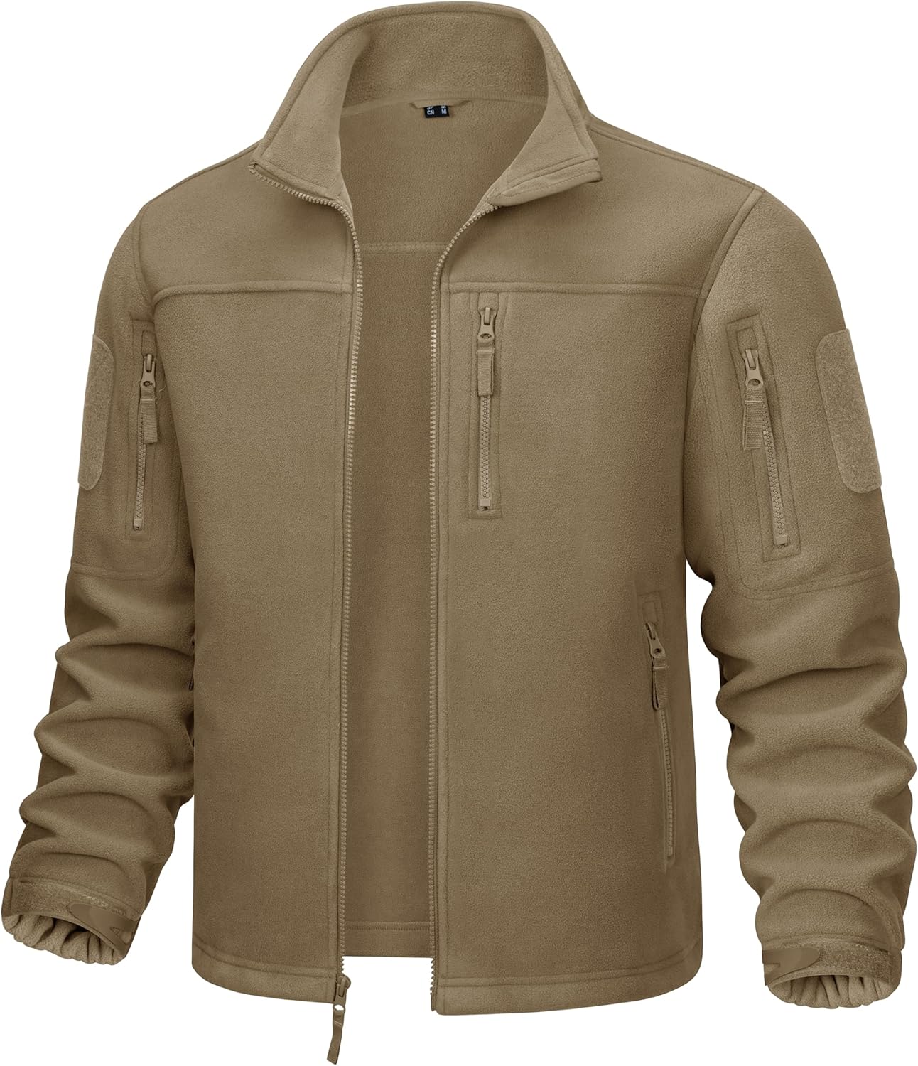 CRYSULLY Men's Fleece Jacket Tactical Full-Zip Winter Coat Jackets Multi Pockets...